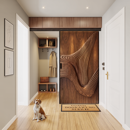 Modern Carved Sliding Door For Bathroom And Entrance
