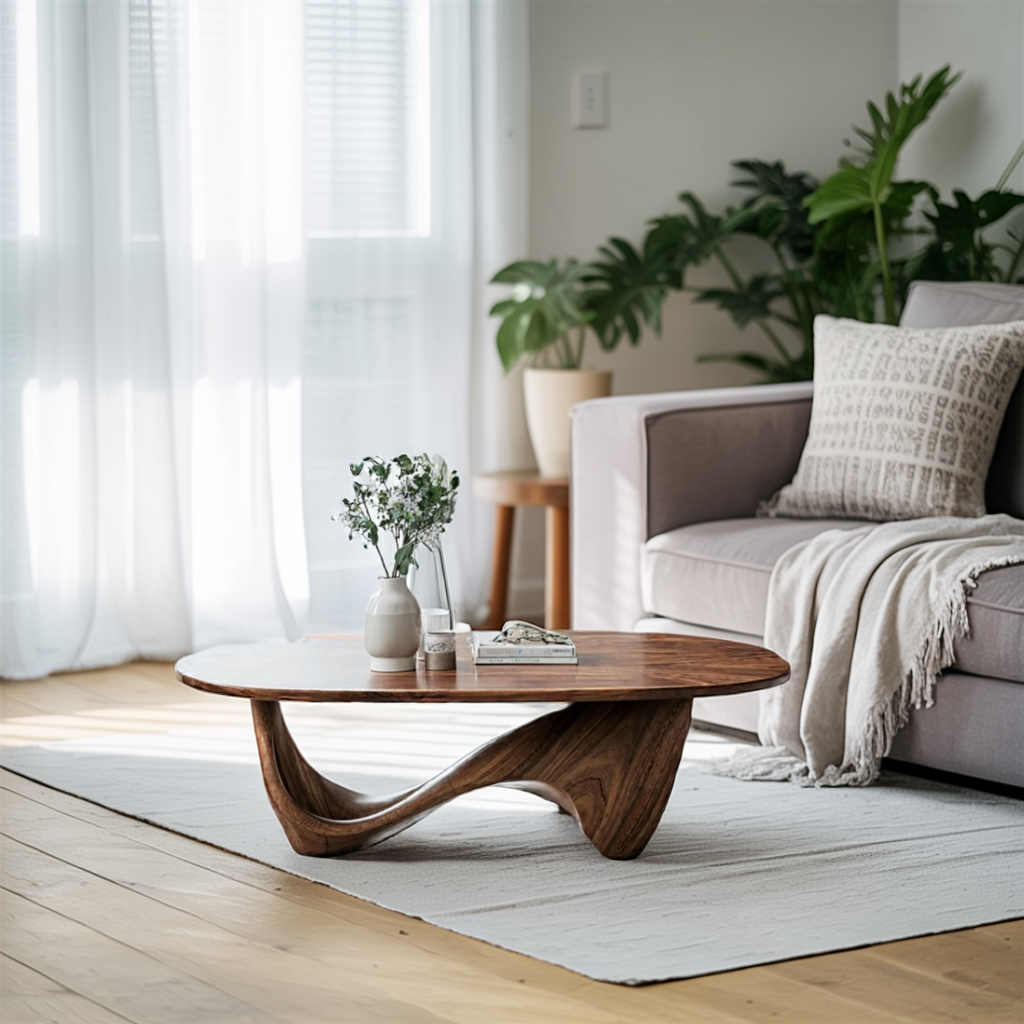 Rustic Solid Wood Table For Cozy Room Setup