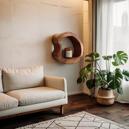 Sculptural Wall Shelf Set For Living Room Or Hallway