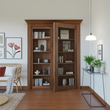 Modern Hidden Door Bookshelf For Home Office Or Living Room