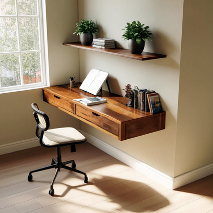 Modern Floating Desk For Bedroom And Office Setup