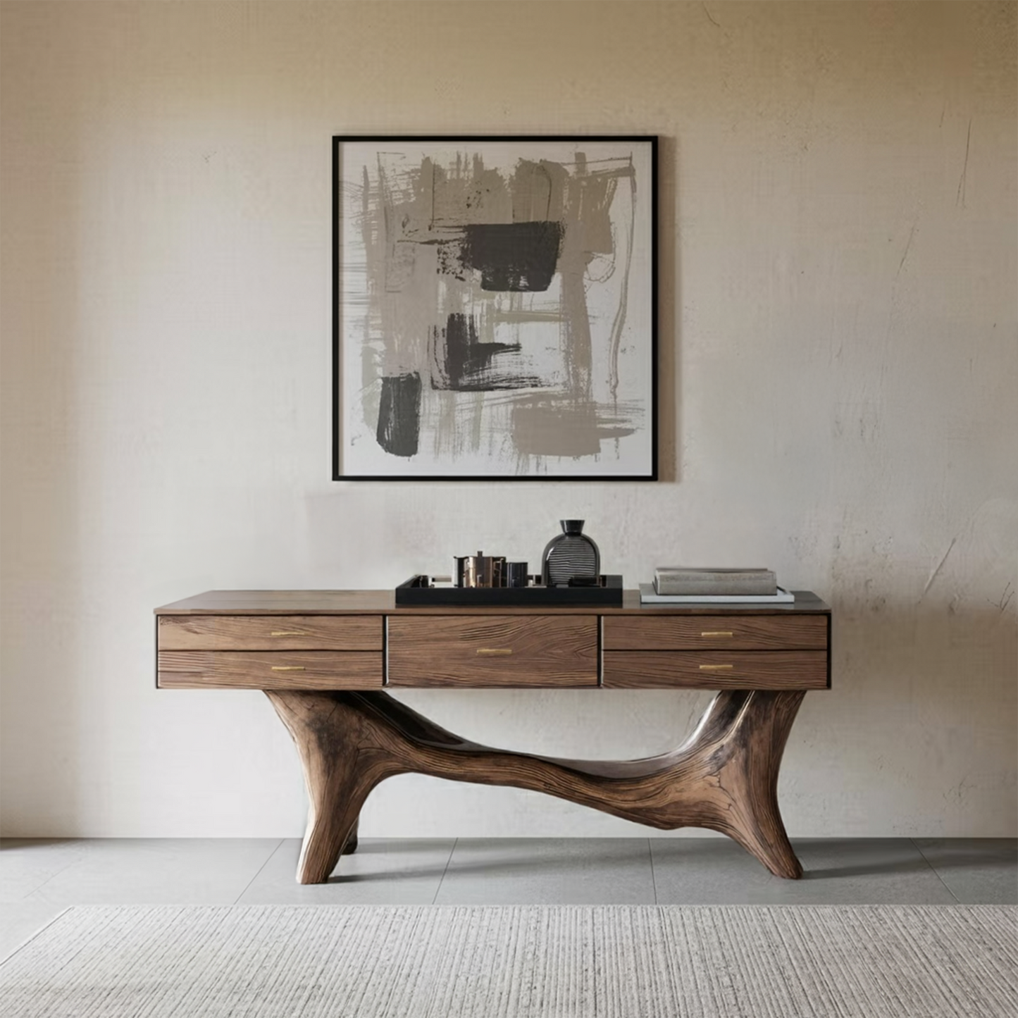 Handcrafted Wooden Console Table For Entryway Design Inspiration