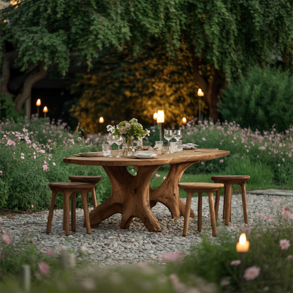 Handcrafted Wooden Dining Table For Furniture Decor