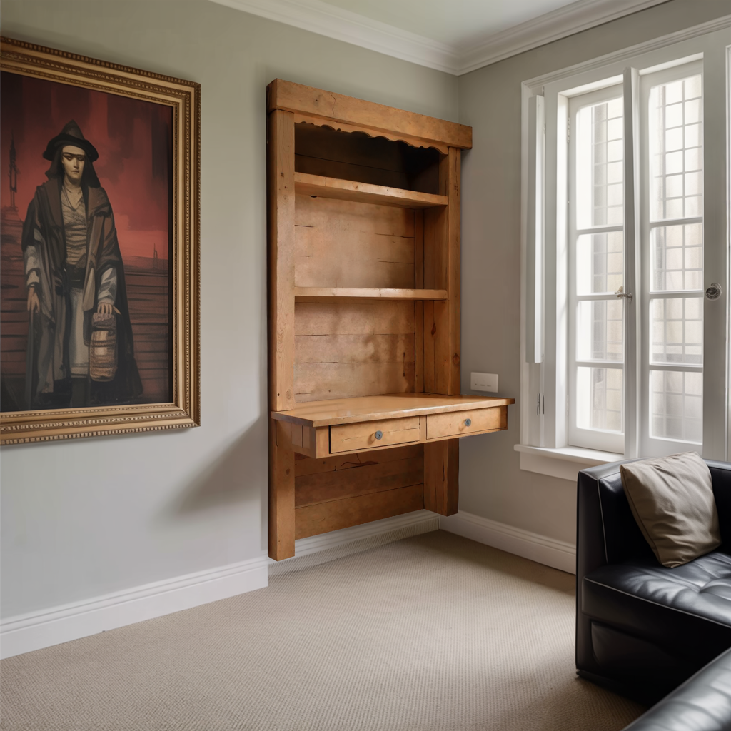 Rustic Floating Desk For Cozy Home Office Setup