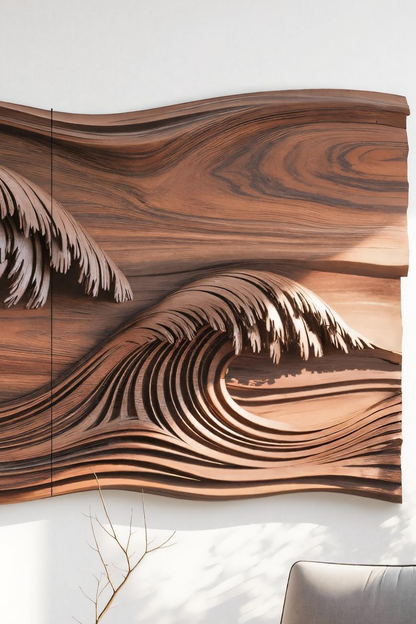Ocean Wave Wall Sculpture For Bedroom