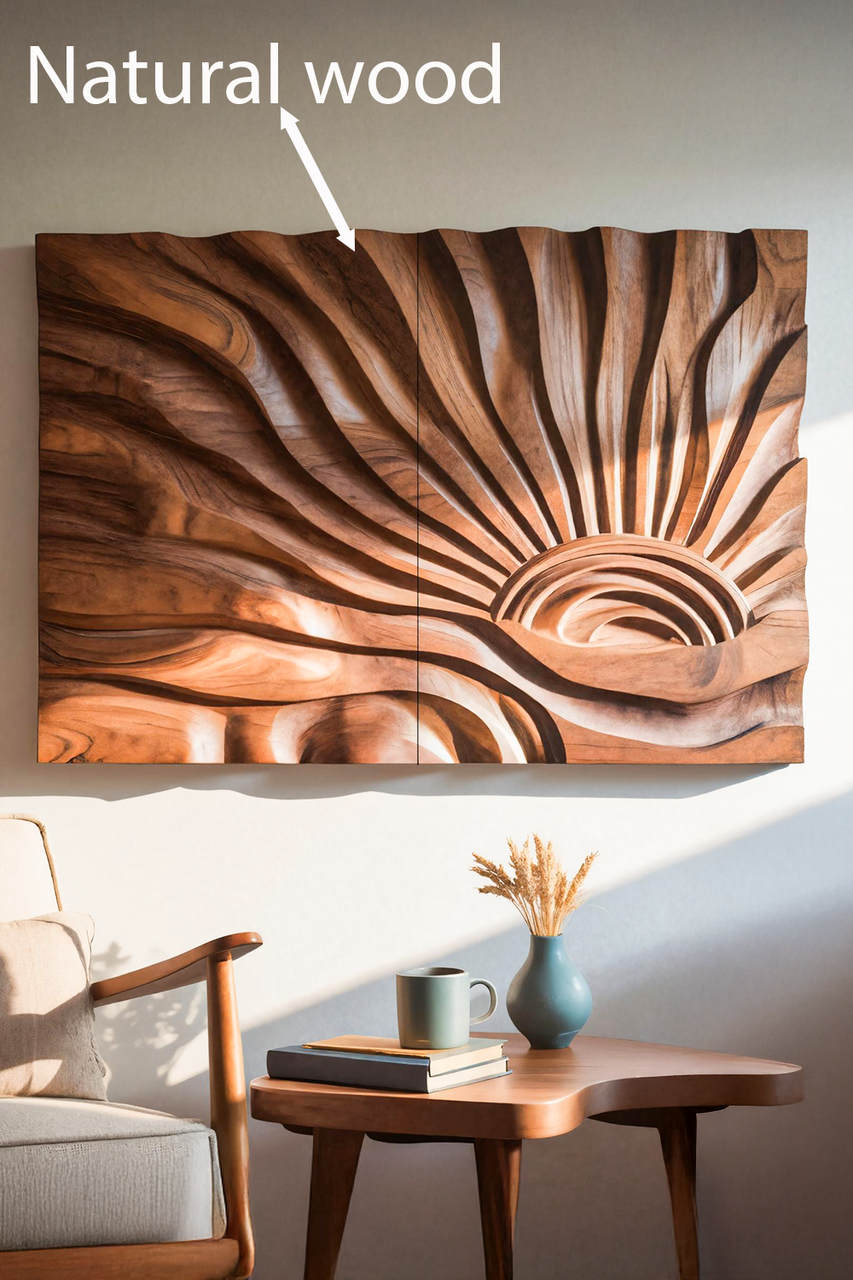 Sunburst Wall Sculpture For Living Room