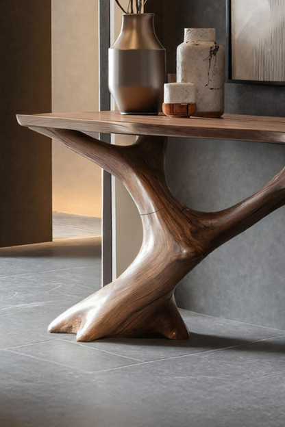 Handcrafted Wooden Console Table For Entryway Design