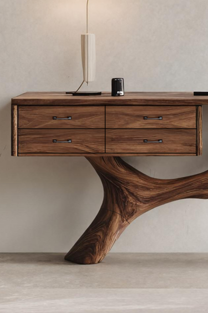 Rustic Live Edge Entryway Table For Bedroom Cozy And Warm Accent