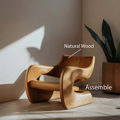 Artistic Sculptural Lounge Chair For Living Room Or Interior