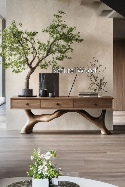 Handcrafted Live Edge Entryway Table For Entryway Rustic Style