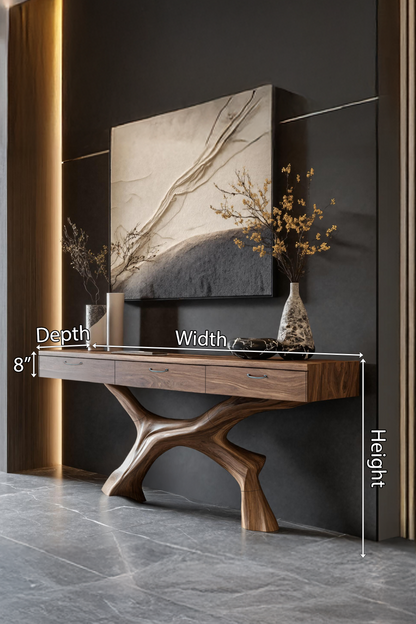 Mid Century Solid Wood Dressing Table For Modern Bedroom