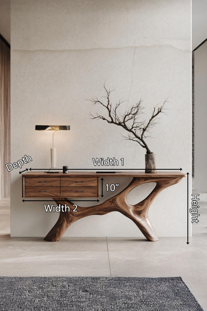 Rustic Live Edge Entryway Table For Bedroom Cozy And Warm Accent