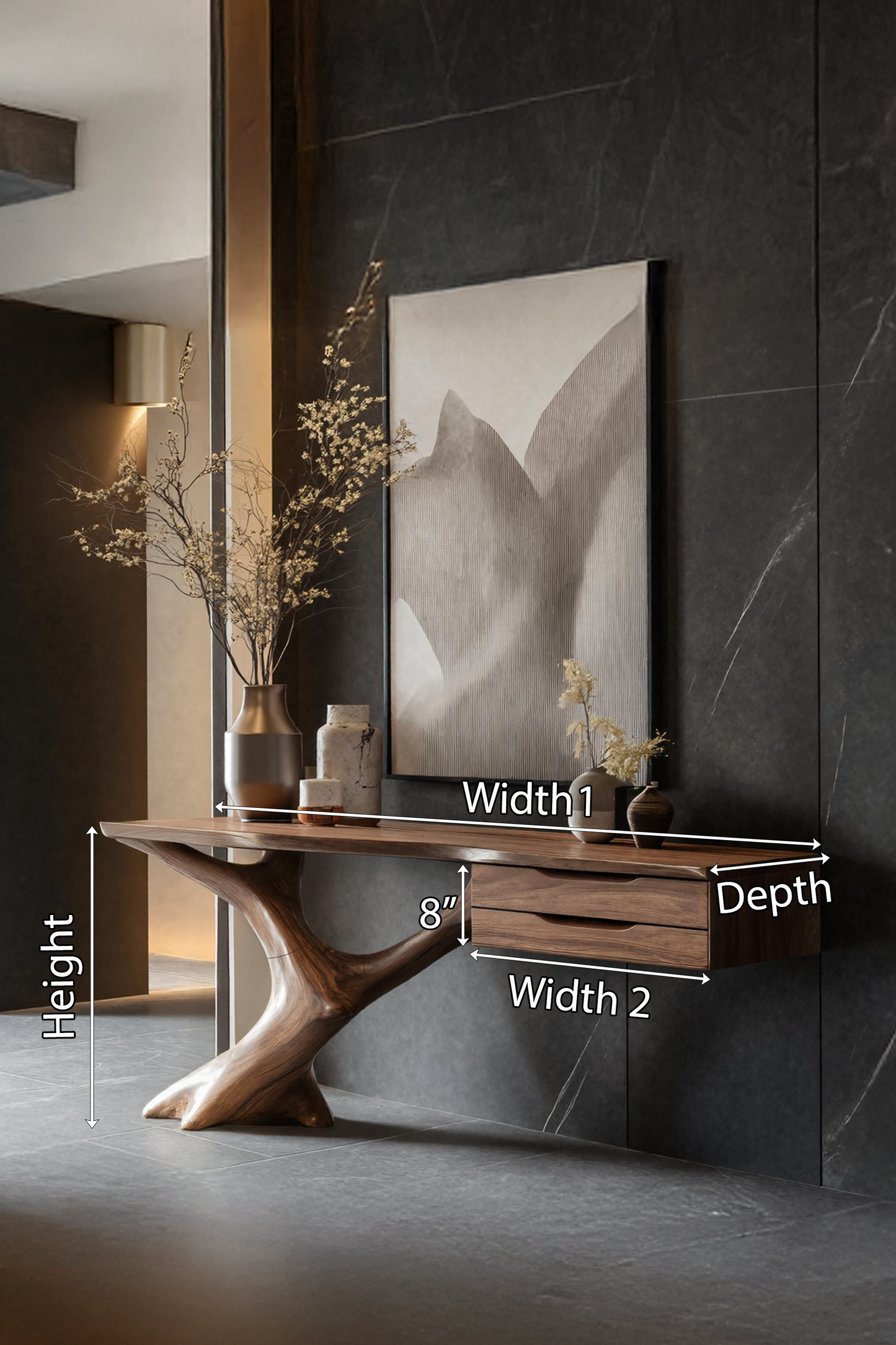 Handcrafted Wooden Console Table For Entryway Design