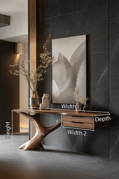 Handcrafted Wooden Console Table For Entryway Design