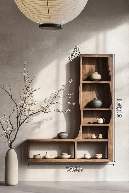 Handcrafted Solid Wood Bookshelf For Decor And Storage