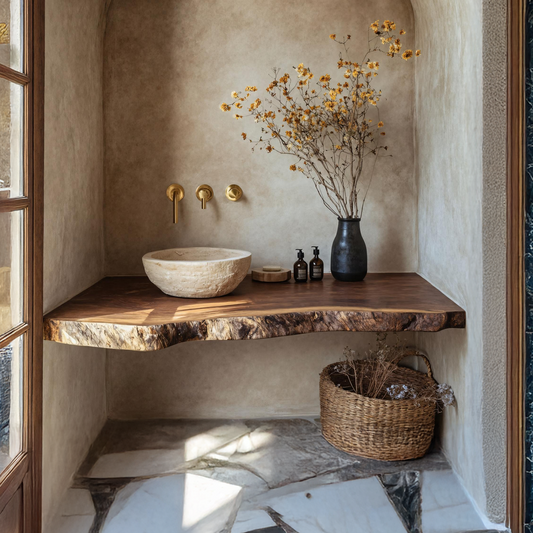 Farmhouse Wooden Vanity With Sink For Bathroom Decor