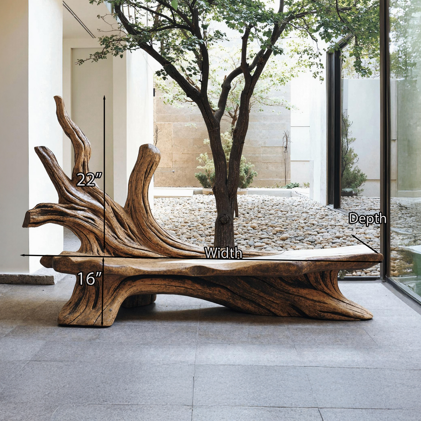 Farmhouse Branch Bench Outdoor Decor For Charming Backyards