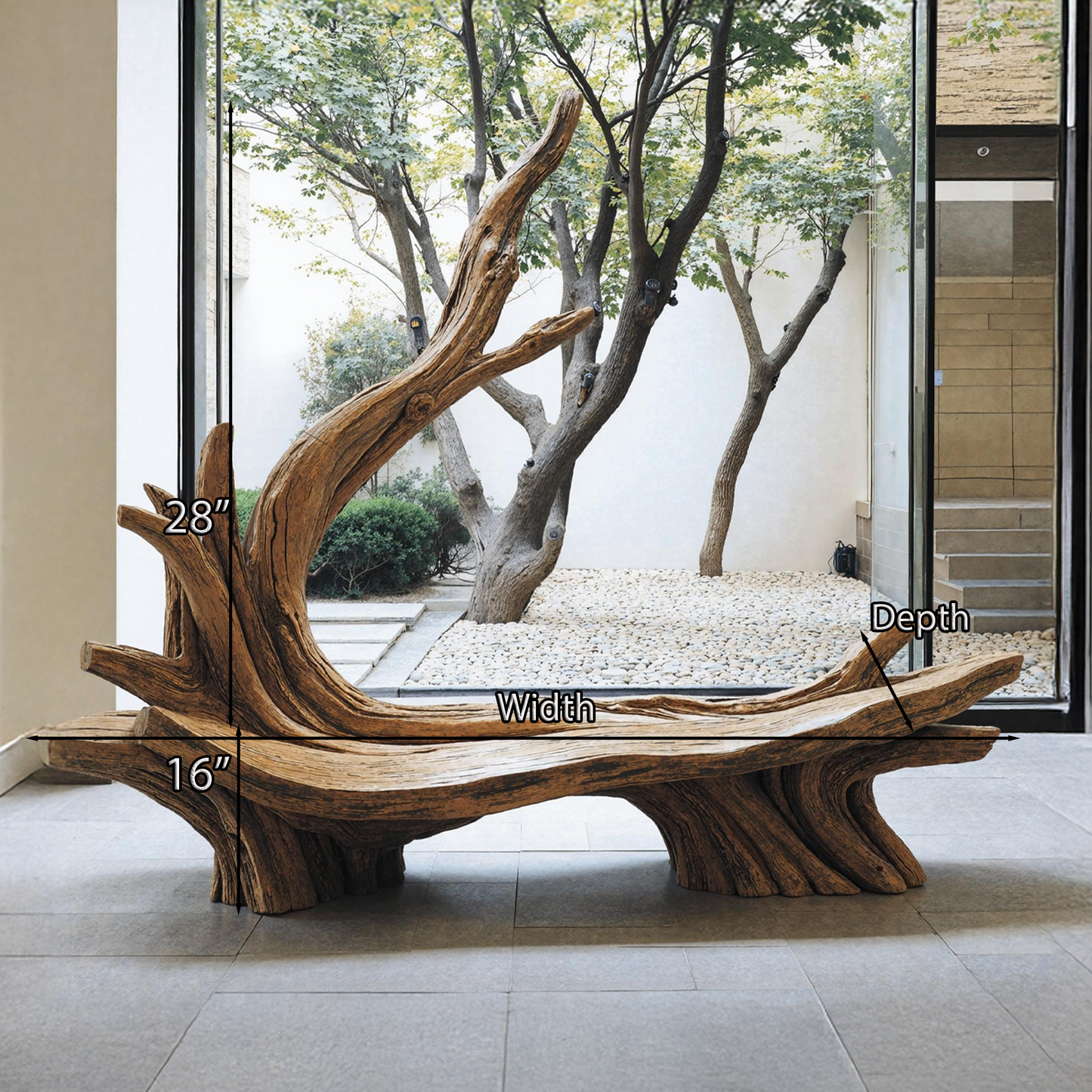 Handcrafted Live Edge Bench For Artistic Patio Designs