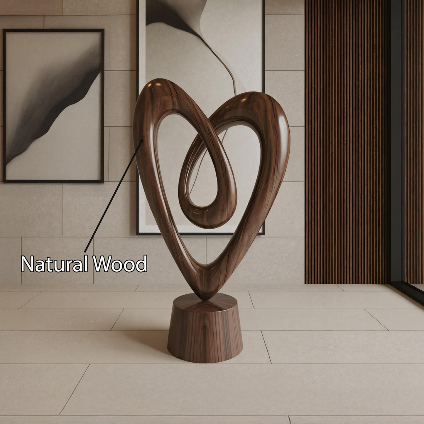 Rustic 3D Wood Art For Living Room Interior Wall Accent