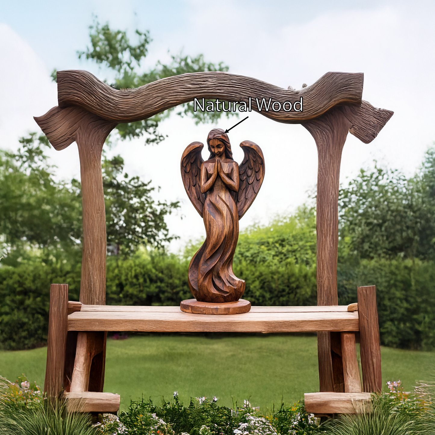 Rustic Abstract Sculpture For Furniture Wall Centerpiece