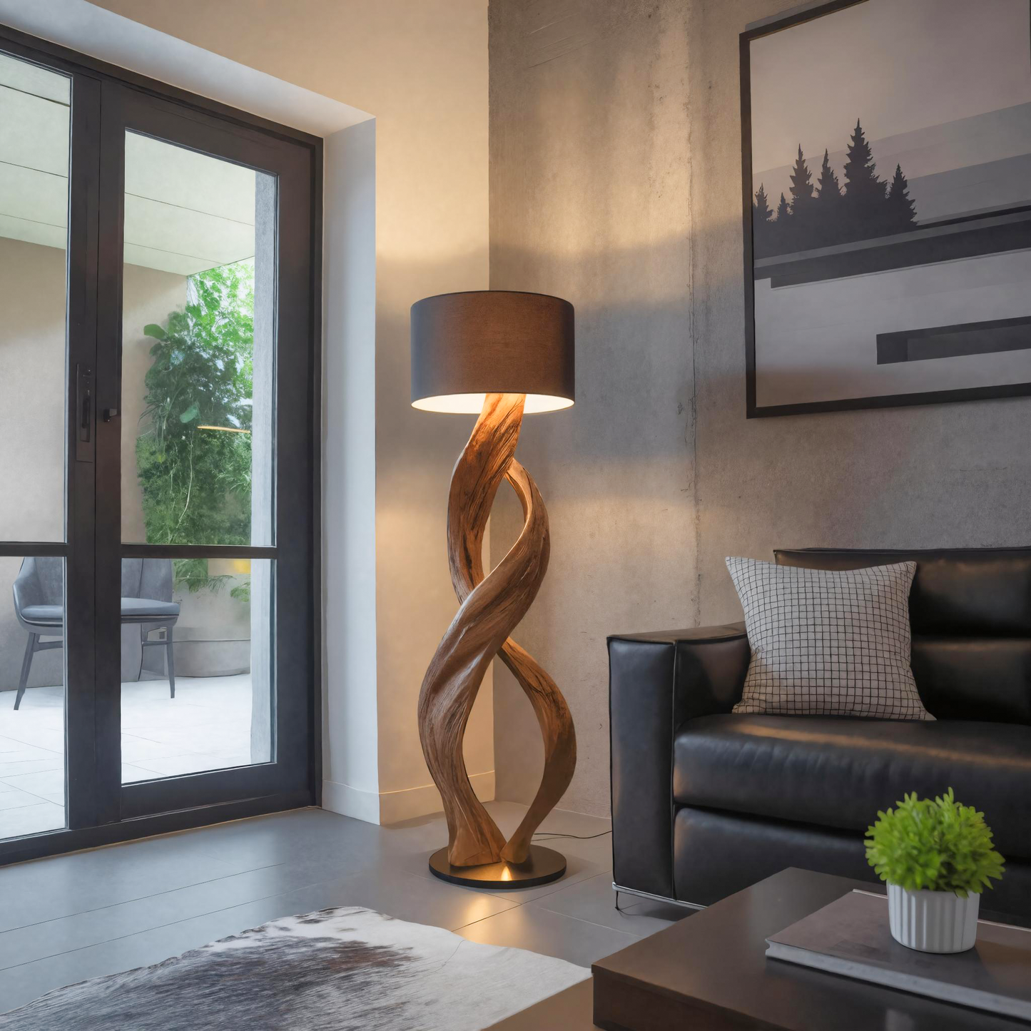 Artistic Twisted Floor Lamp For Living Room