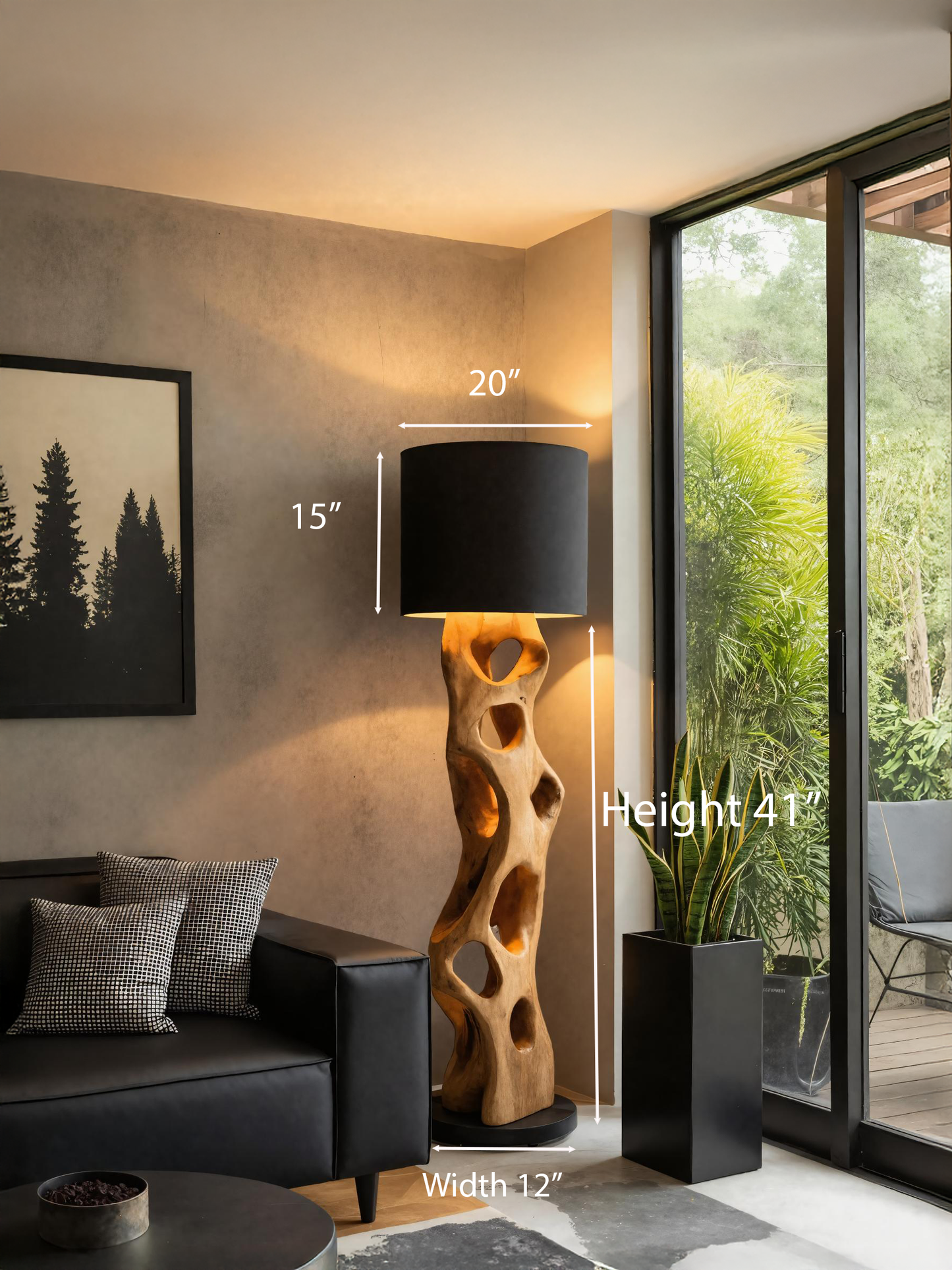 Modern Sculptural Floor Lamp For Living Room