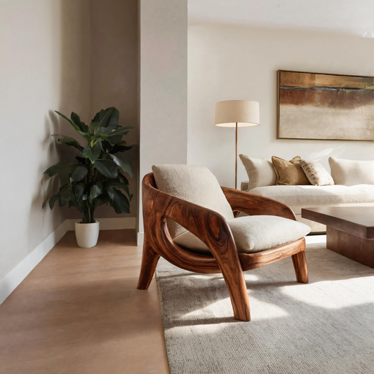 Contemporary Sculptural Lounge Chair For Living Room