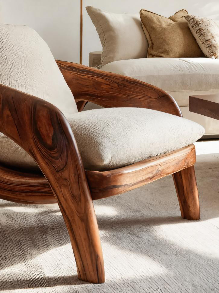 Contemporary Sculptural Lounge Chair For Living Room