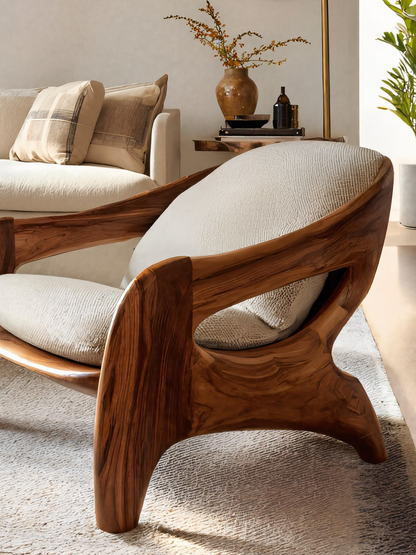 Modern Sculptural Accent Chair For Reading Corner