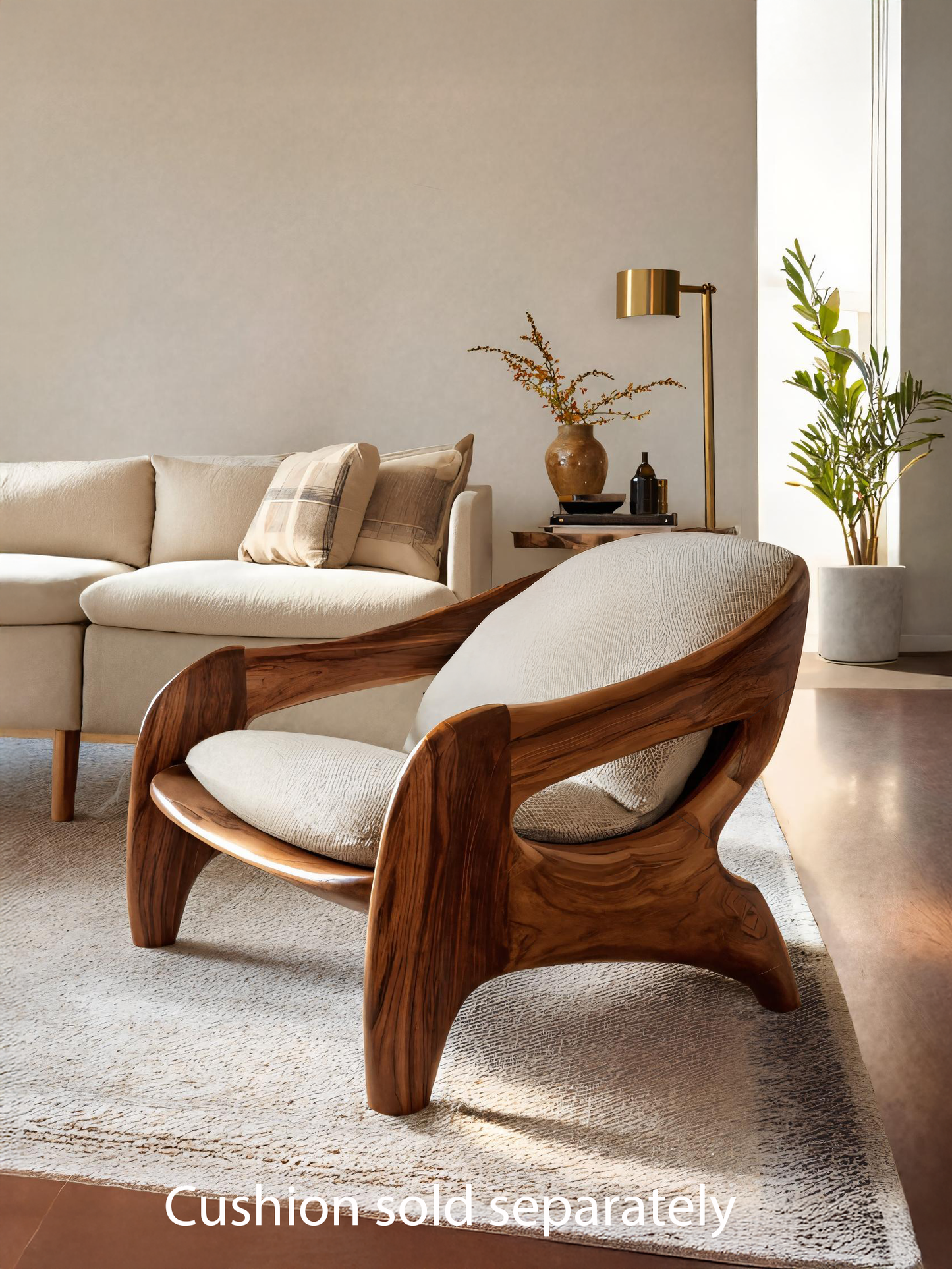 Modern Sculptural Accent Chair For Reading Corner