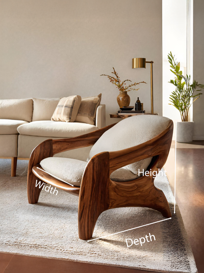 Modern Sculptural Accent Chair For Reading Corner