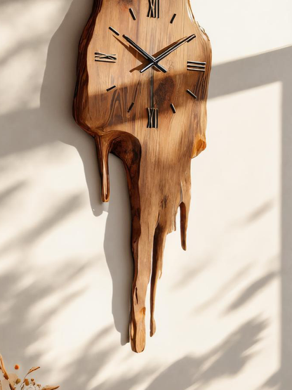 Handmade Wall Clock With Floating Edge For Living Room