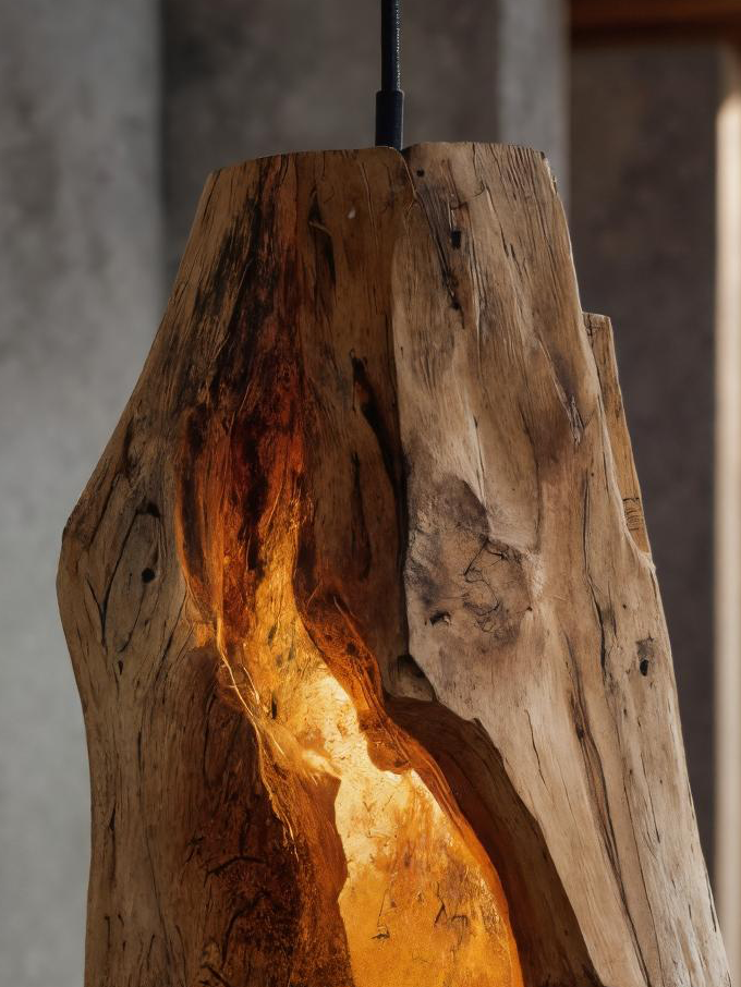 Rustic Organic Pendant Light For Dining Room