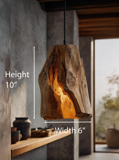 Rustic Organic Pendant Light For Dining Room