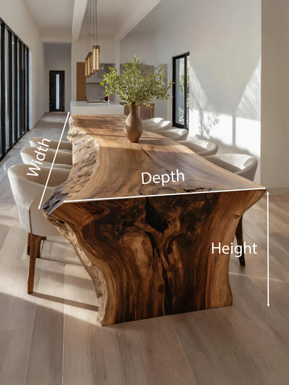 Handmade Live Edge Dining Table For Dining Room