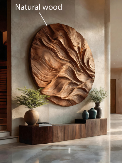 Round Carved Wall Sculpture For Living Room