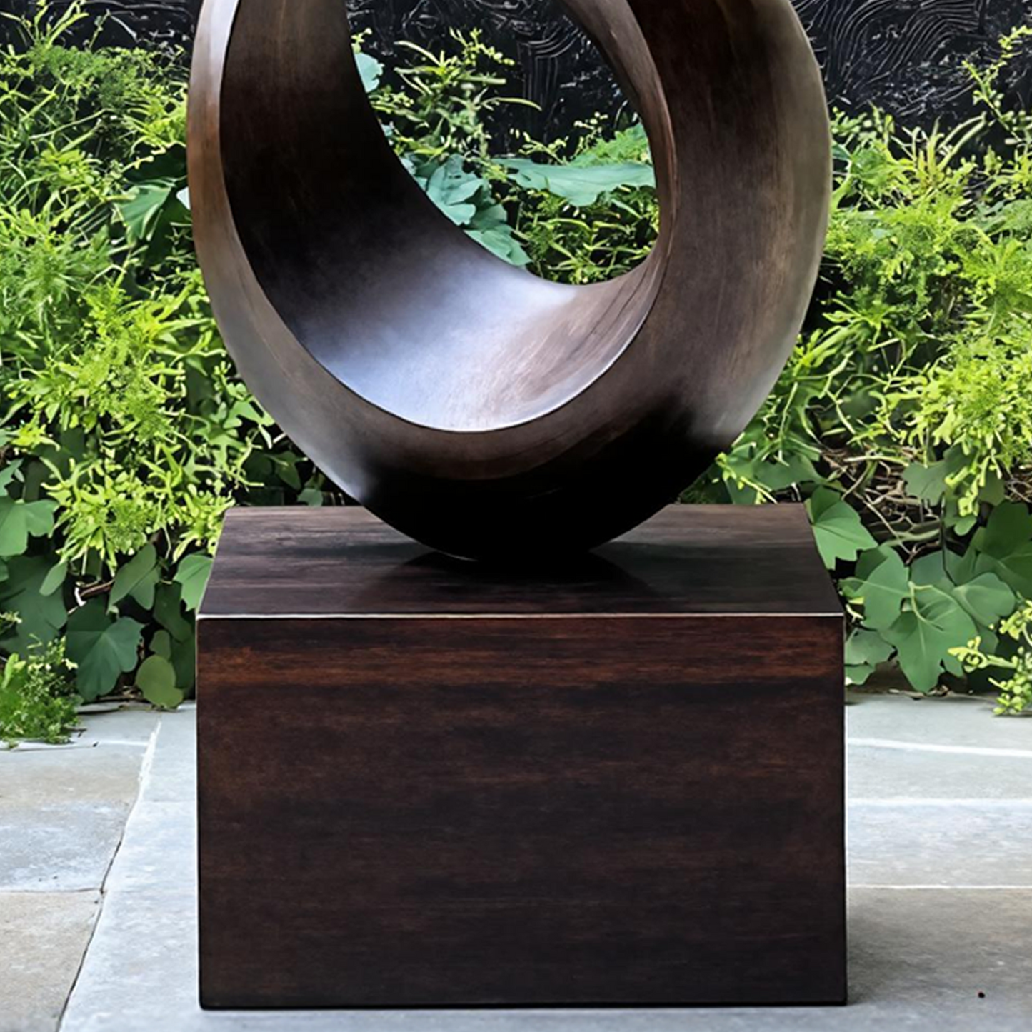 Farmhouse Large Wooden Sculpture For Living Room Accent