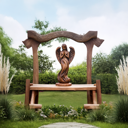 Rustic Abstract Sculpture For Furniture Wall Centerpiece