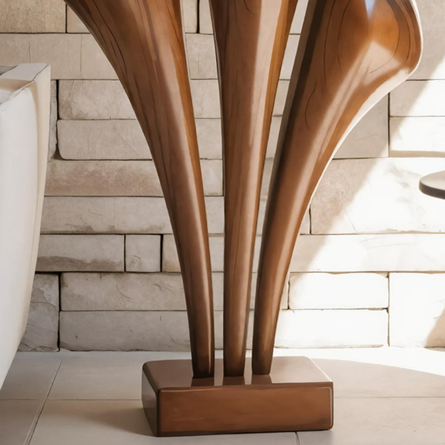 Handcrafted Large Wooden Sculpture For Garden Landscape