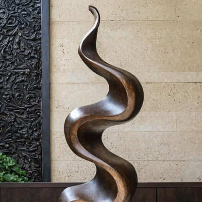 Rustic Large Wooden Sculpture For Garden