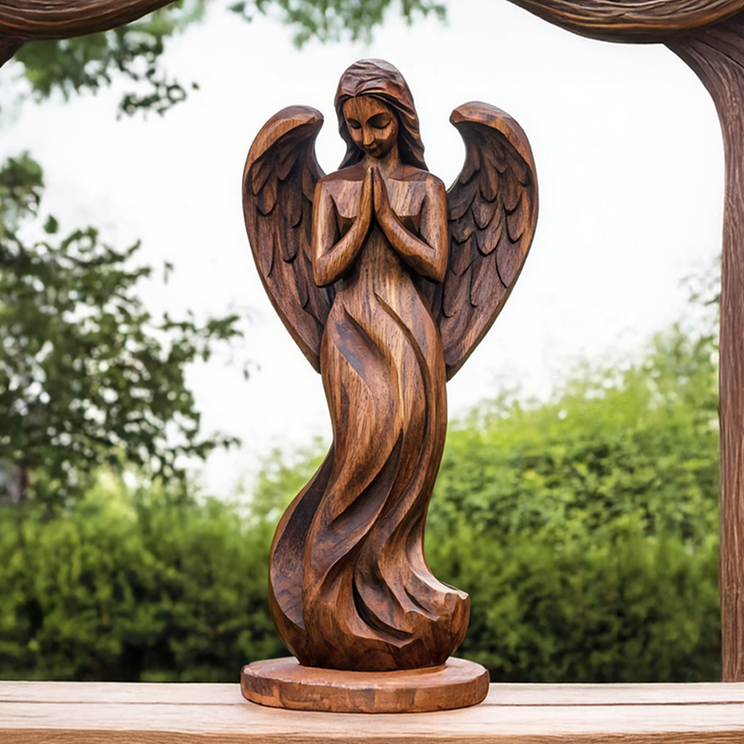 Rustic Abstract Sculpture For Furniture Wall Centerpiece