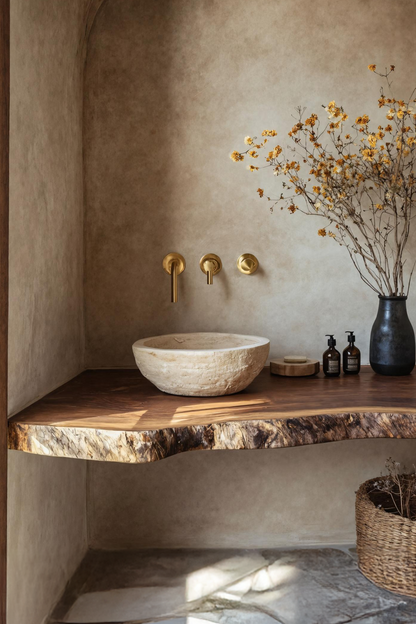 Farmhouse Wooden Vanity With Sink For Bathroom Decor