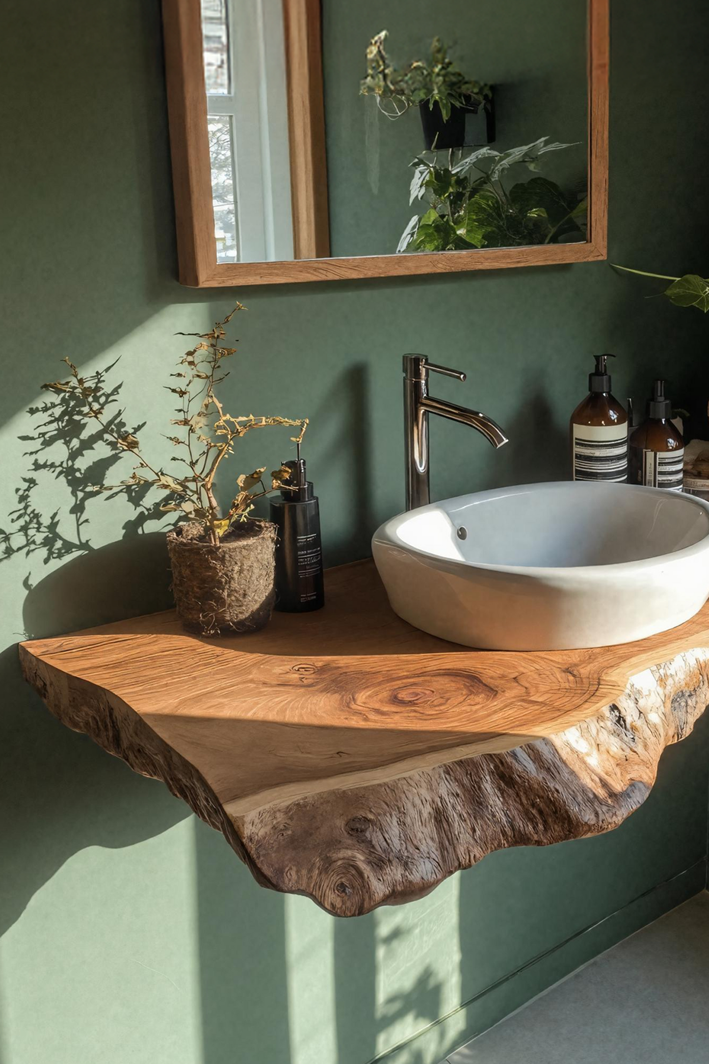 Farmhouse Bathroom Vanity In Solid Wood With Shelf