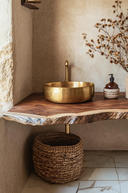 Mid Century Solid Wood Vanity For Furniture Decor