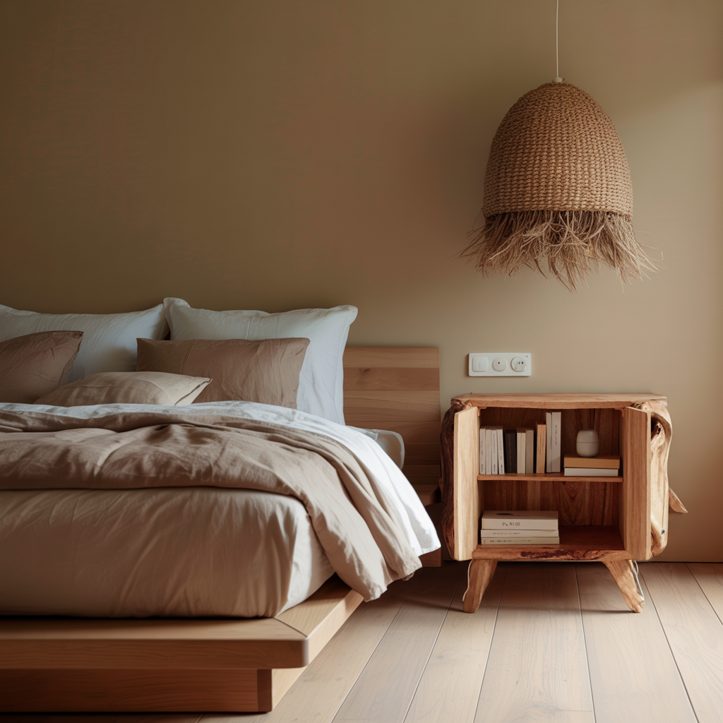 Farmhouse Live Edge Nightstand For Natural Bedroom Vibe