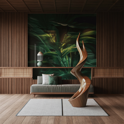 Rustic Large Twisted Spiral Floor Art For Outdoor Garden