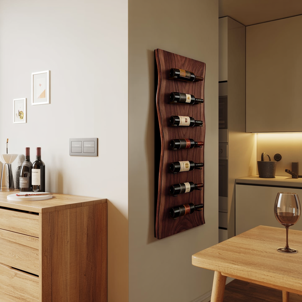 Contemporary Wall Mounted Wine Rack For Dining Room