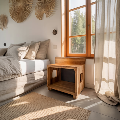 Modern Nightstand With Pet Bed For Small Spaces
