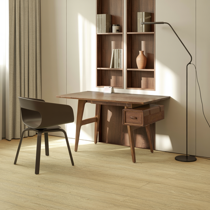 Mid-Century Desk With Drawer For Home Office Space