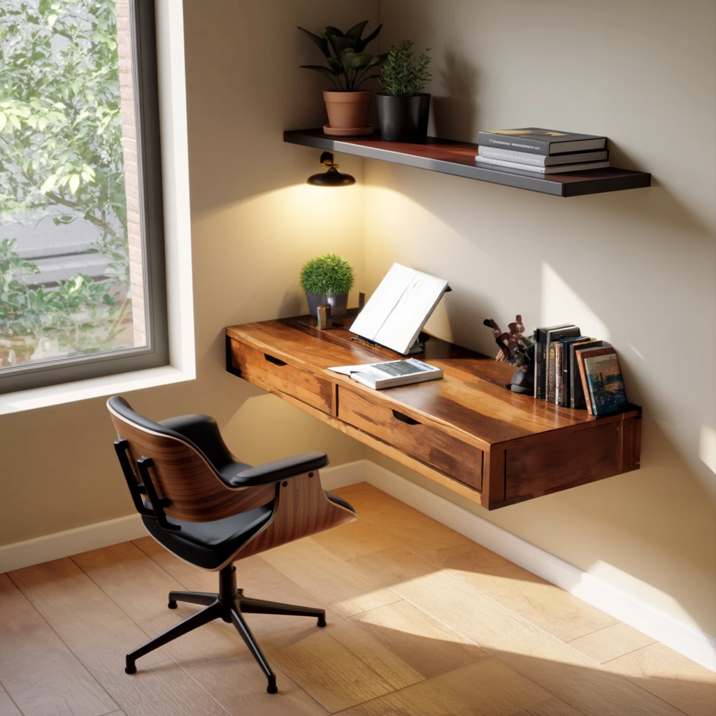 Modern Floating Desk For Bedroom And Office Setup